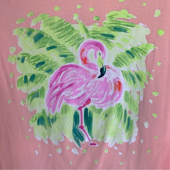 Croft & Barrow Tops - Croft & Barrow (1X) Women’s Plus Flamingo, V-Neck, Short Sleeve Classic Tee